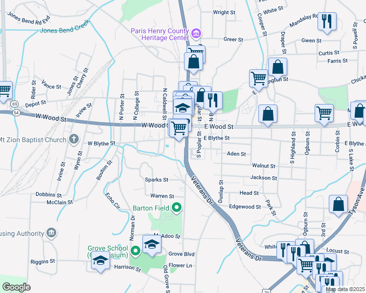 map of restaurants, bars, coffee shops, grocery stores, and more near 197 McNeil Street in Paris