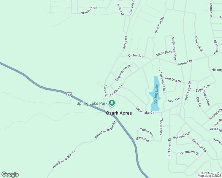 map of restaurants, bars, coffee shops, grocery stores, and more near 7 Dogwood Trail in Williford