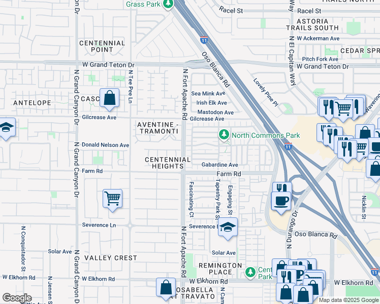 map of restaurants, bars, coffee shops, grocery stores, and more near 9157 Veranda Court in Las Vegas