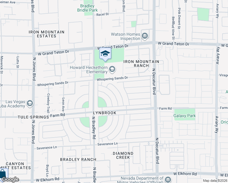 map of restaurants, bars, coffee shops, grocery stores, and more near 7674 Rainbow Cove Drive in Las Vegas