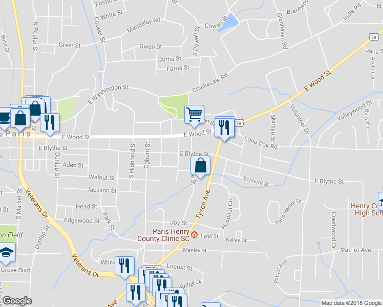 map of restaurants, bars, coffee shops, grocery stores, and more near 198 South Lake Street in Paris