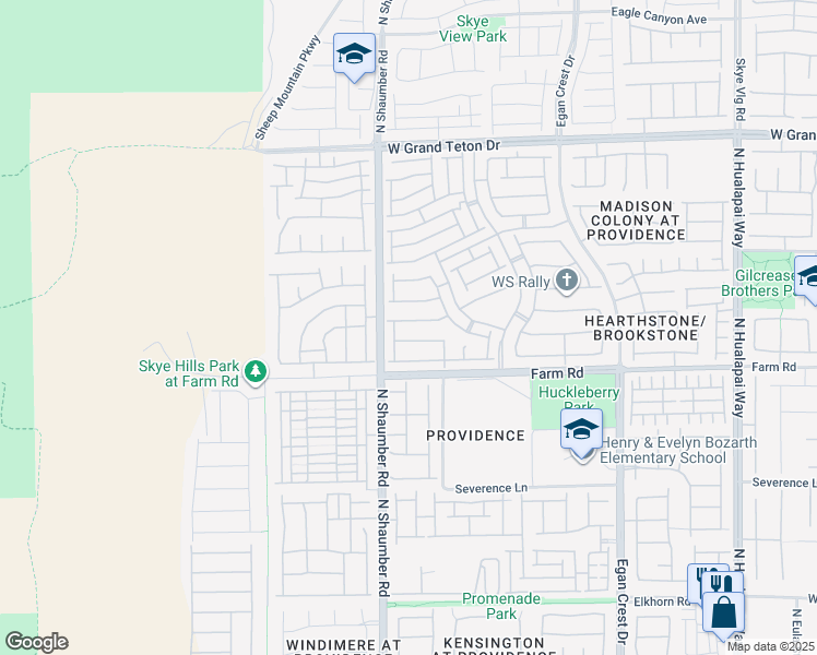 map of restaurants, bars, coffee shops, grocery stores, and more near 10645 Mount Jefferson Avenue in Las Vegas