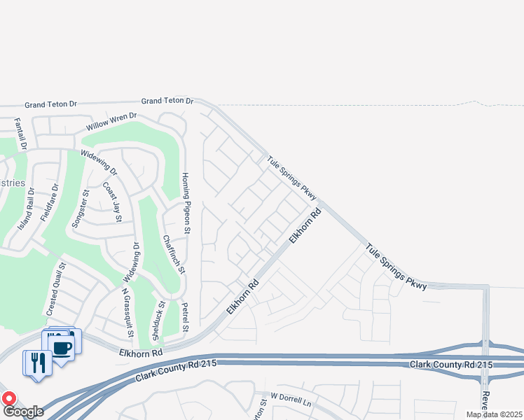 map of restaurants, bars, coffee shops, grocery stores, and more near 7654 Duran Harbor Lane in North Las Vegas