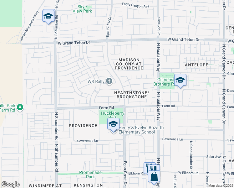 map of restaurants, bars, coffee shops, grocery stores, and more near 10314 Mount Oxford Avenue in Las Vegas