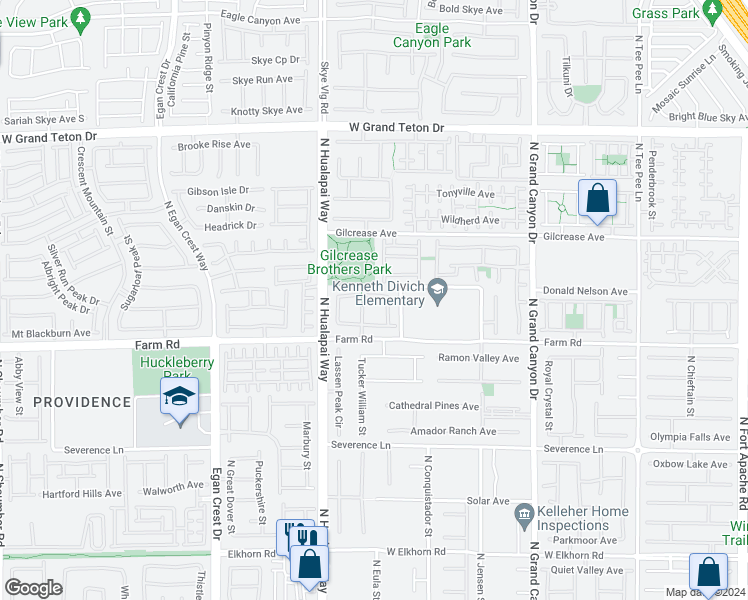 map of restaurants, bars, coffee shops, grocery stores, and more near 10001 Sharp Ridge Avenue in Las Vegas