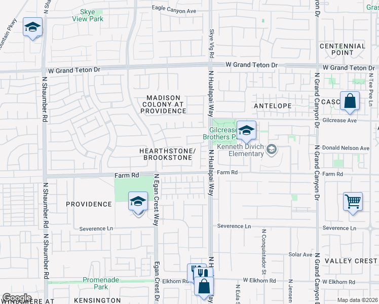map of restaurants, bars, coffee shops, grocery stores, and more near 7641 Heavenly Peak Street in Las Vegas