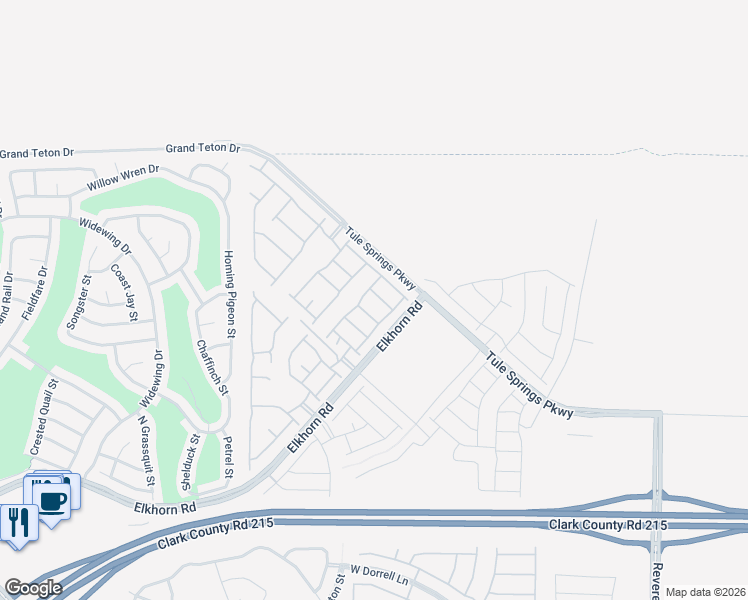 map of restaurants, bars, coffee shops, grocery stores, and more near 1783 Matteo Cove Place in North Las Vegas