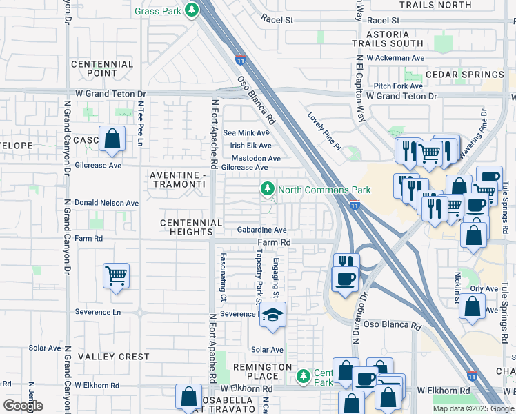 map of restaurants, bars, coffee shops, grocery stores, and more near 9048 Rich Amethyst Court in Las Vegas