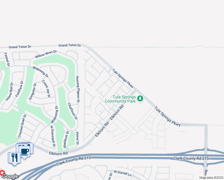 map of restaurants, bars, coffee shops, grocery stores, and more near 7714 Duran Harbor Lane in North Las Vegas