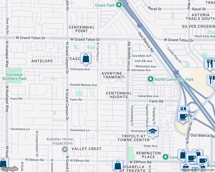 map of restaurants, bars, coffee shops, grocery stores, and more near 9328 Freedom Heights Avenue in Las Vegas