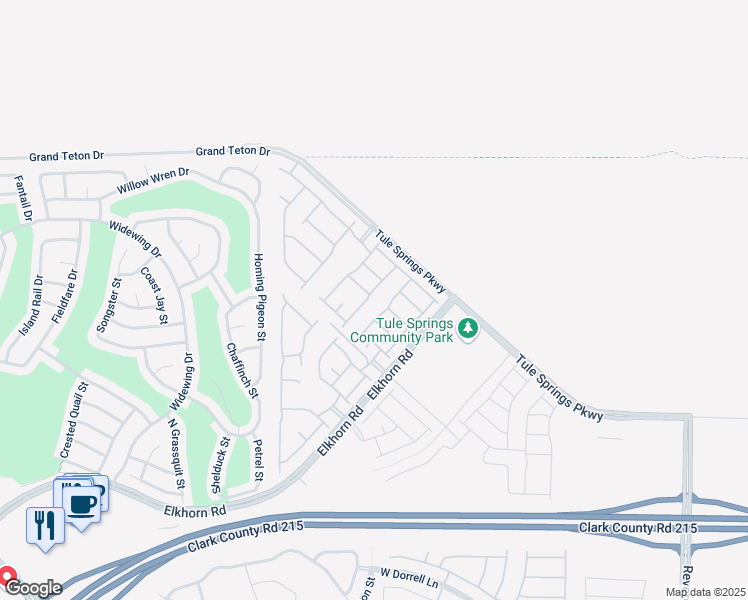 map of restaurants, bars, coffee shops, grocery stores, and more near 7714 Duran Harbor Lane in North Las Vegas