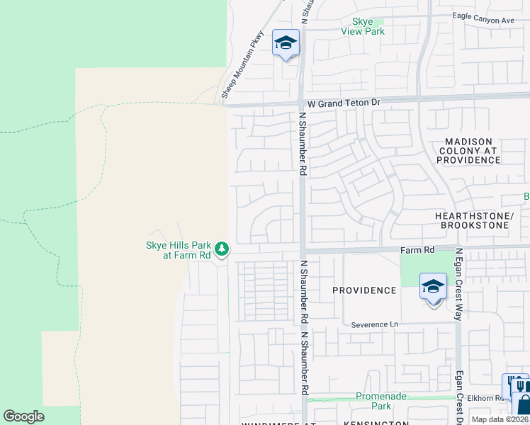 map of restaurants, bars, coffee shops, grocery stores, and more near 7722 Lone Shepherd Drive in Las Vegas