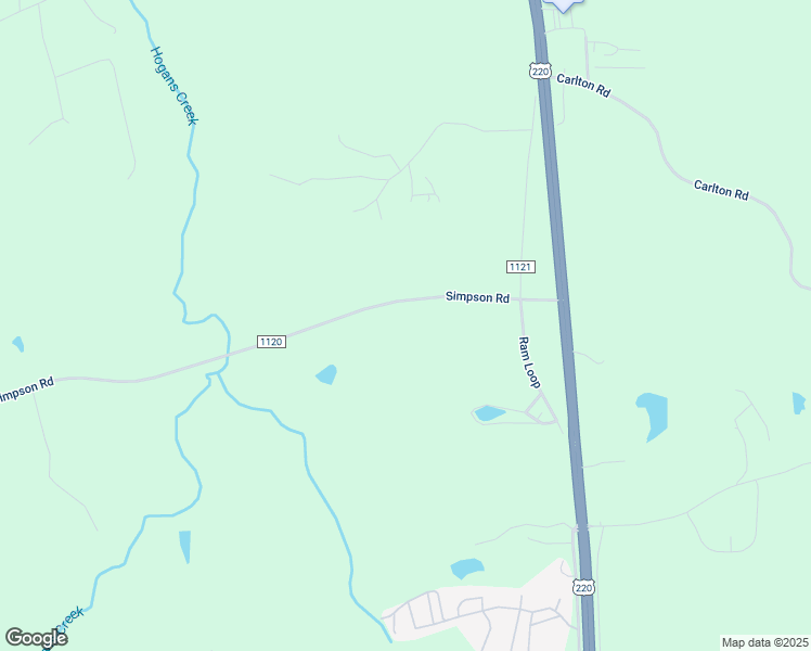 map of restaurants, bars, coffee shops, grocery stores, and more near 1760 Simpson Road in Stokesdale