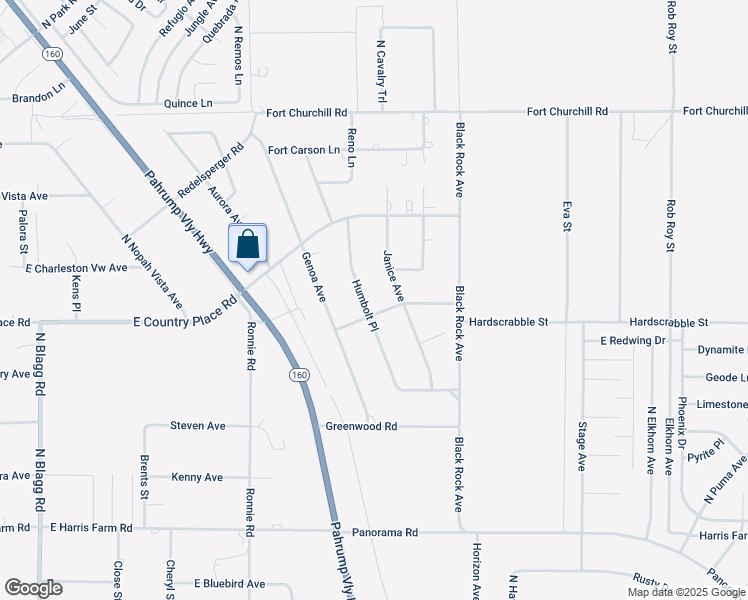 map of restaurants, bars, coffee shops, grocery stores, and more near 5580 Janice Avenue in Pahrump