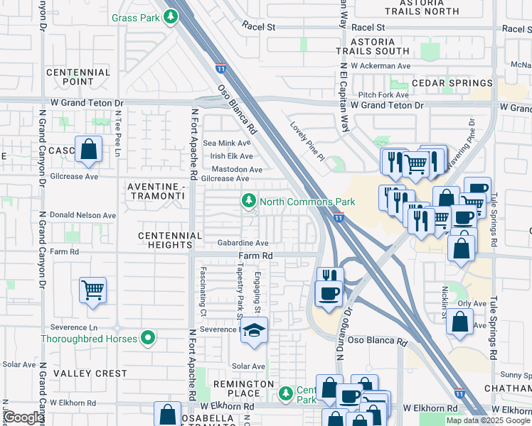 map of restaurants, bars, coffee shops, grocery stores, and more near 9021 Woolen Hearth Court in Las Vegas