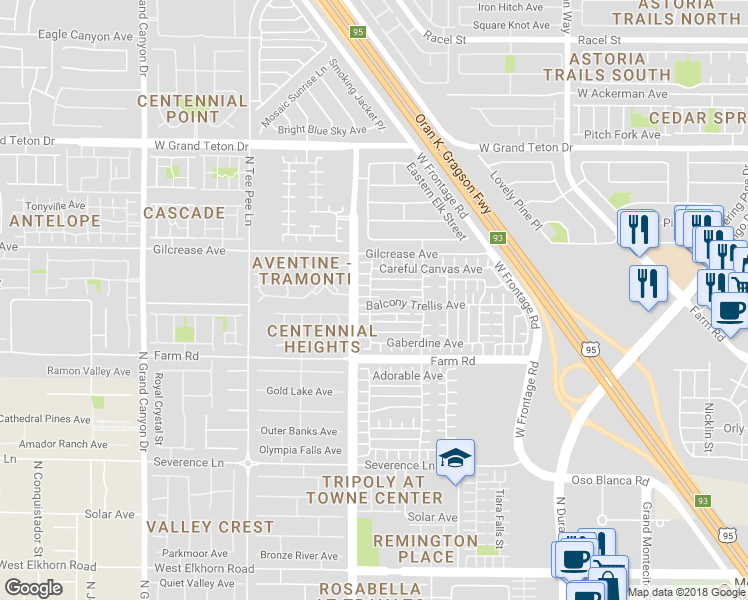 map of restaurants, bars, coffee shops, grocery stores, and more near 9149 Rich Tapestry Court in Las Vegas