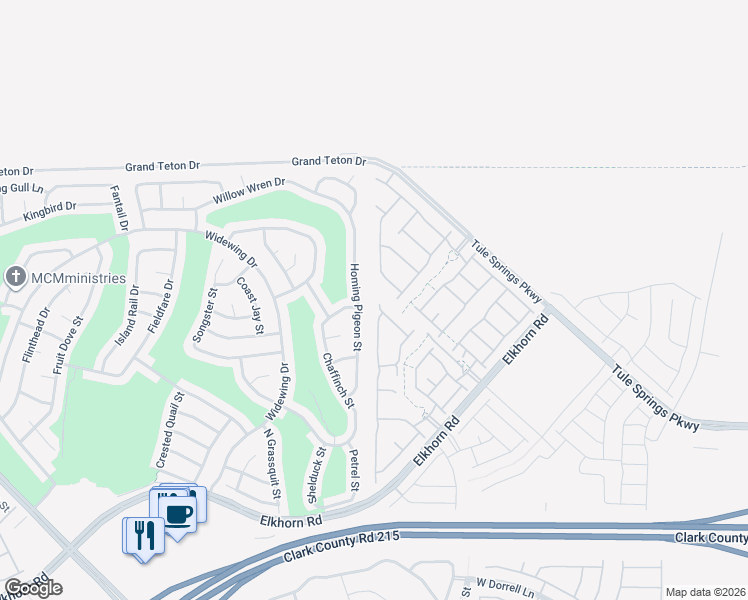 map of restaurants, bars, coffee shops, grocery stores, and more near 1943 Marks River Place in North Las Vegas