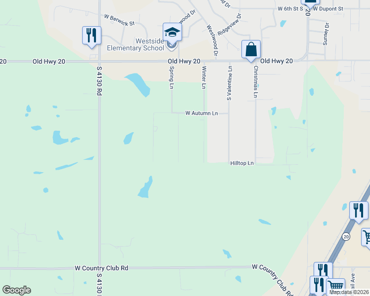 map of restaurants, bars, coffee shops, grocery stores, and more near 758 Spring Lane in Claremore