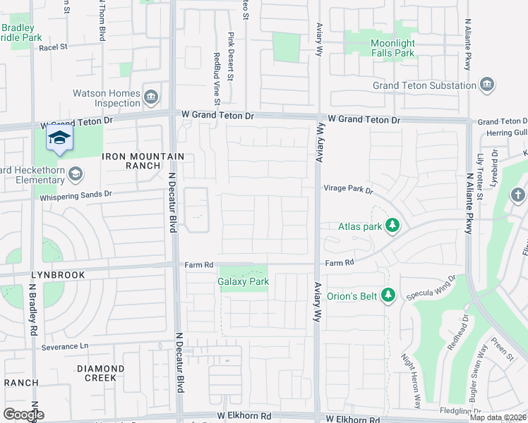 map of restaurants, bars, coffee shops, grocery stores, and more near 7745 Wishbone Falls Street in North Las Vegas