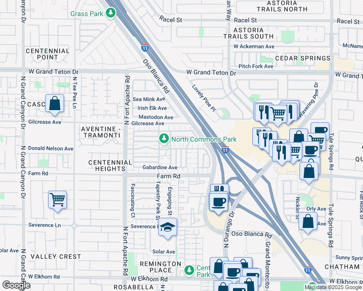 map of restaurants, bars, coffee shops, grocery stores, and more near 7716 Unicorn Tapestry Court in Las Vegas