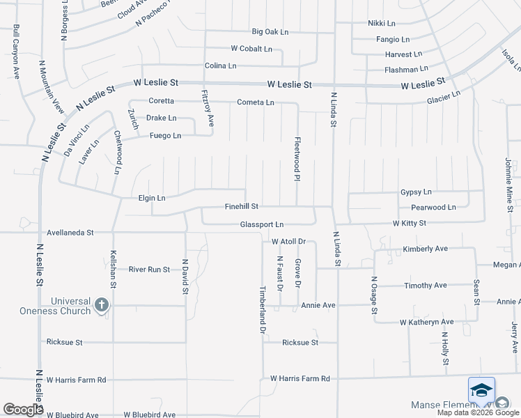 map of restaurants, bars, coffee shops, grocery stores, and more near 1261 Finehill Street in Pahrump