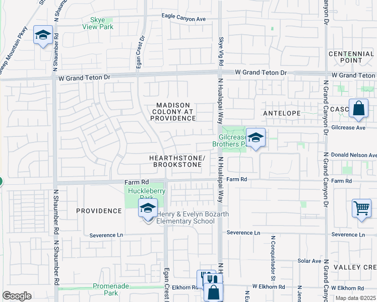 map of restaurants, bars, coffee shops, grocery stores, and more near 10208 Bristol Peak Avenue in Las Vegas
