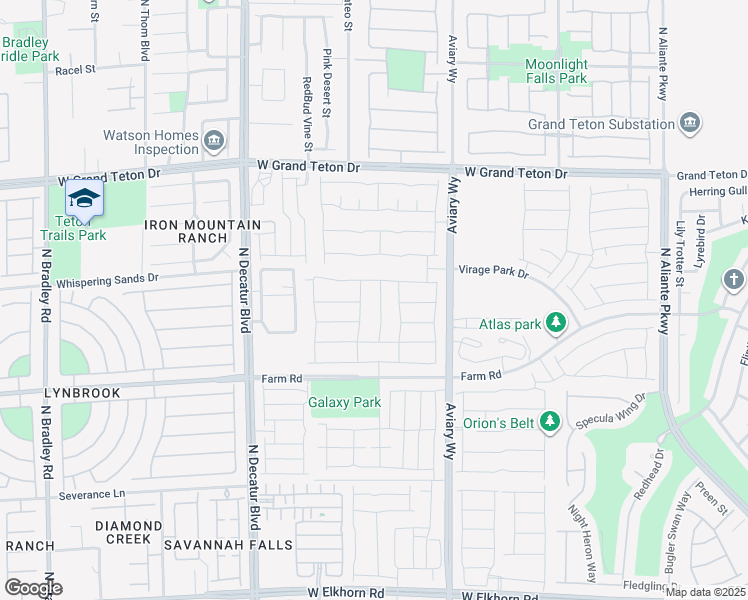 map of restaurants, bars, coffee shops, grocery stores, and more near 7749 Wishbone Falls Street in North Las Vegas