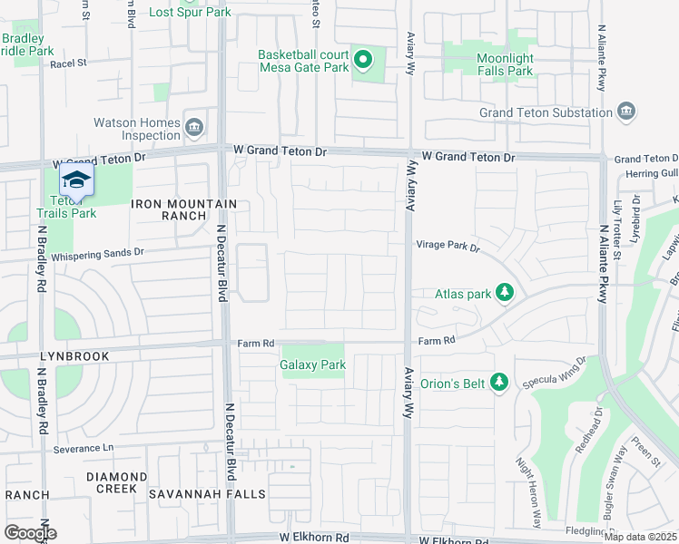 map of restaurants, bars, coffee shops, grocery stores, and more near 7749 Wishbone Falls Street in North Las Vegas