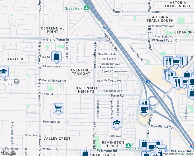 map of restaurants, bars, coffee shops, grocery stores, and more near 9148 Rich Tapestry Court in Las Vegas
