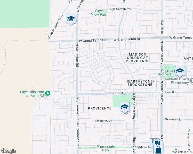 map of restaurants, bars, coffee shops, grocery stores, and more near 10556 Galleon Peak Lane in Las Vegas