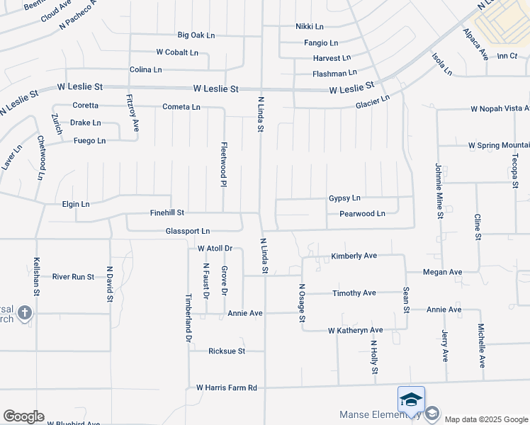 map of restaurants, bars, coffee shops, grocery stores, and more near 5591 North Linda Street in Pahrump