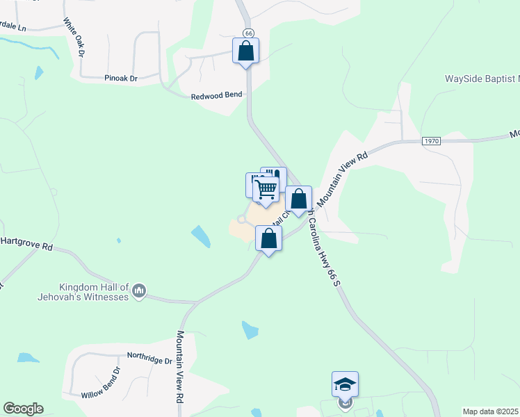 map of restaurants, bars, coffee shops, grocery stores, and more near 133 Retail Circle in King