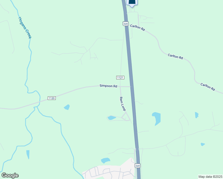 map of restaurants, bars, coffee shops, grocery stores, and more near 1836 Simpson Road in Stokesdale