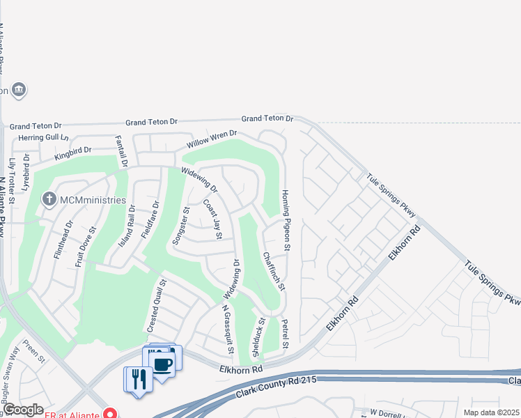 map of restaurants, bars, coffee shops, grocery stores, and more near 7716 Woodchat Street in North Las Vegas