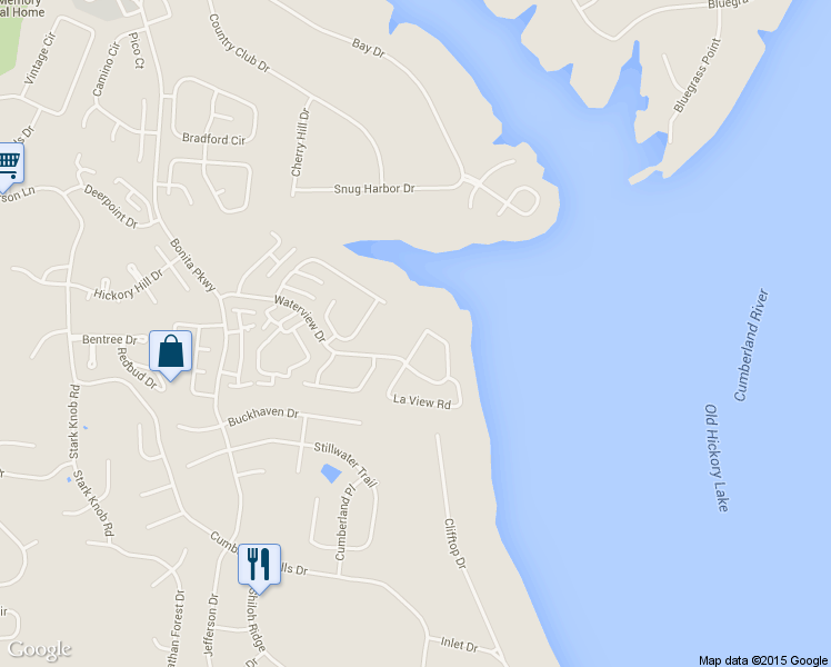map of restaurants, bars, coffee shops, grocery stores, and more near 240 Waterview Drive in Hendersonville