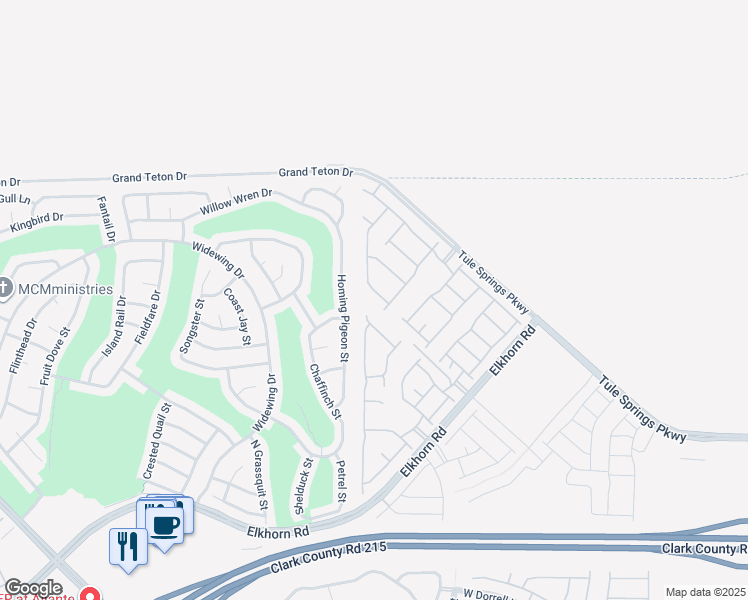 map of restaurants, bars, coffee shops, grocery stores, and more near 1919 Elena Brook Drive in North Las Vegas