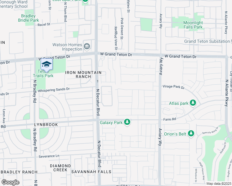 map of restaurants, bars, coffee shops, grocery stores, and more near 7745 Rosebark Cliffs Street in North Las Vegas
