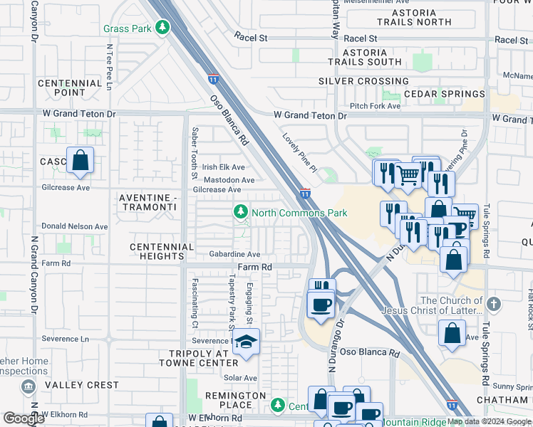 map of restaurants, bars, coffee shops, grocery stores, and more near 7728 Vibrant Threads Court in Las Vegas