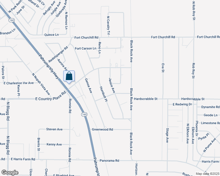 map of restaurants, bars, coffee shops, grocery stores, and more near 5580 Janice Avenue in Pahrump