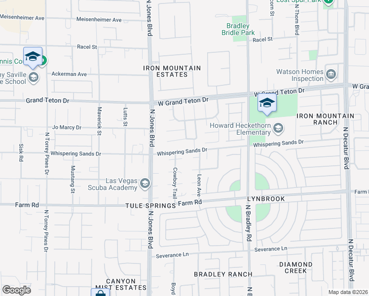 map of restaurants, bars, coffee shops, grocery stores, and more near 5884 Whispering Sands Drive in Las Vegas