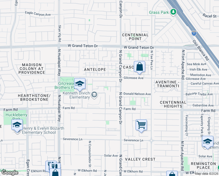 map of restaurants, bars, coffee shops, grocery stores, and more near 7721 Native Winds Court in Las Vegas