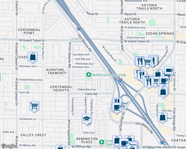 map of restaurants, bars, coffee shops, grocery stores, and more near 9021 Woolen Hearth Court in Las Vegas