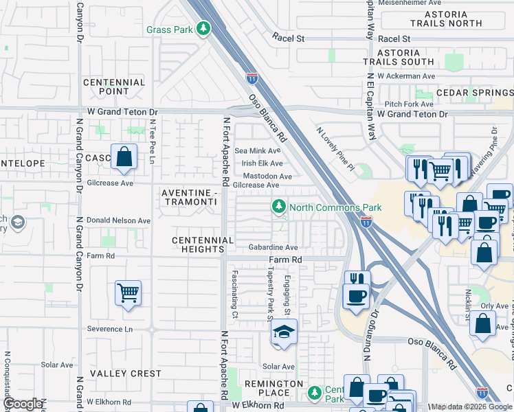 map of restaurants, bars, coffee shops, grocery stores, and more near 9061 Silk Threads Avenue in Las Vegas