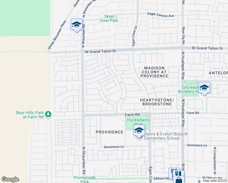 map of restaurants, bars, coffee shops, grocery stores, and more near 10524 Galleon Peak Lane in Las Vegas