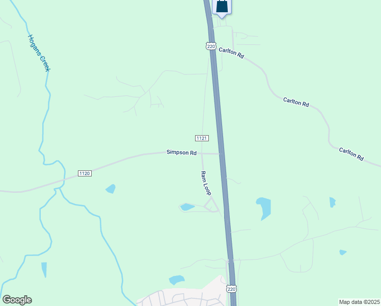 map of restaurants, bars, coffee shops, grocery stores, and more near 1836 Simpson Rd in Stokesdale