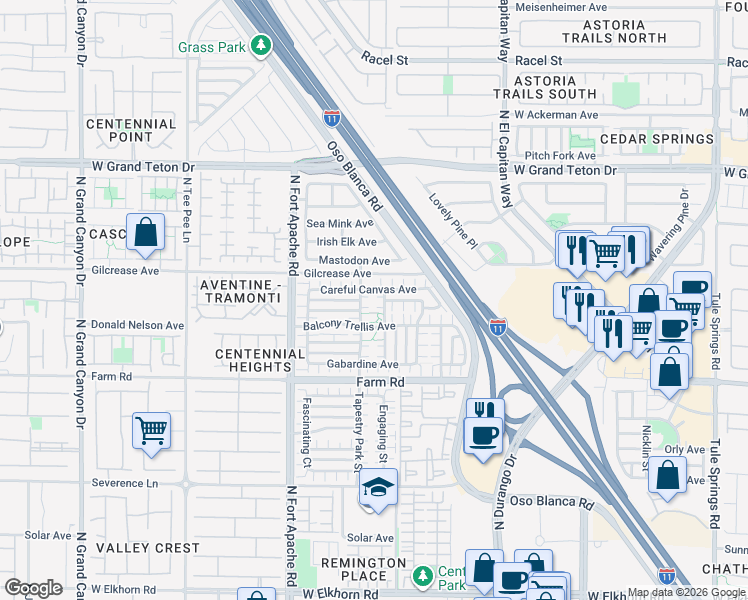 map of restaurants, bars, coffee shops, grocery stores, and more near 9029 Hazy Haven Court in Las Vegas