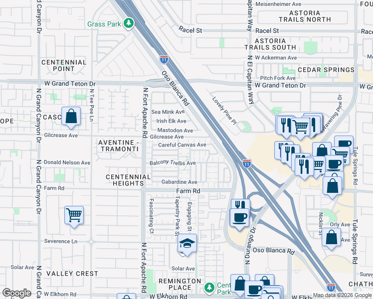 map of restaurants, bars, coffee shops, grocery stores, and more near 9029 Hazy Haven Court in Las Vegas