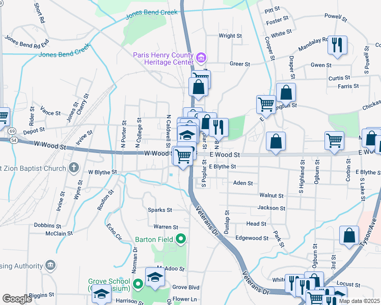 map of restaurants, bars, coffee shops, grocery stores, and more near in Paris
