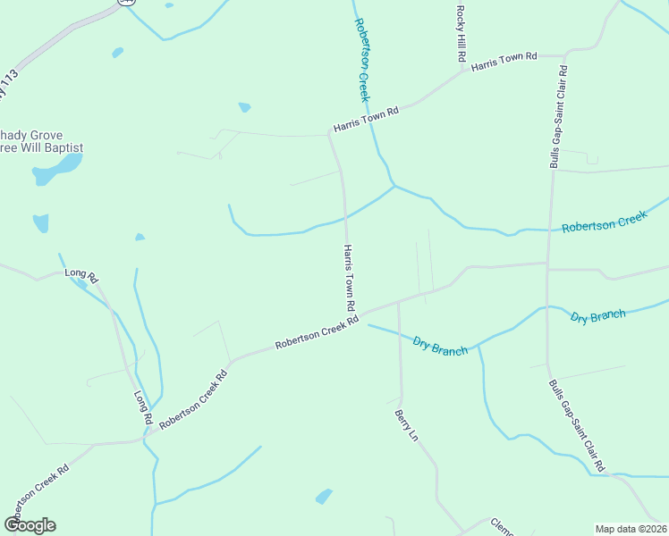 map of restaurants, bars, coffee shops, grocery stores, and more near 314 Robertson Creek Road in Bulls Gap