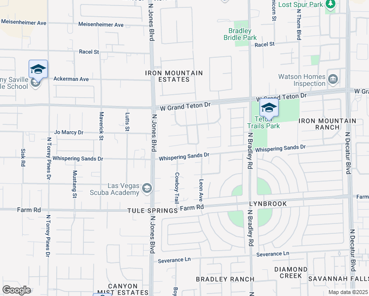 map of restaurants, bars, coffee shops, grocery stores, and more near 5889 Wildhorse Ledge Avenue in Las Vegas